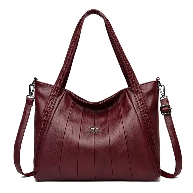 Premium Microfiber Leather Tote with Multi-Compartment Design - Versatile Women's Professional Shoulder Bag - Image 10