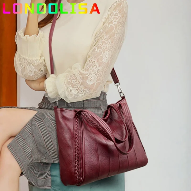 Premium Microfiber Leather Tote with Multi-Compartment Design - Versatile Women's Professional Shoulder Bag - Image 4