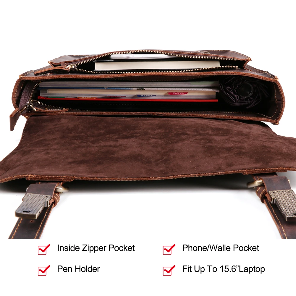 Professional using messenger bag for business essentials and laptop storage