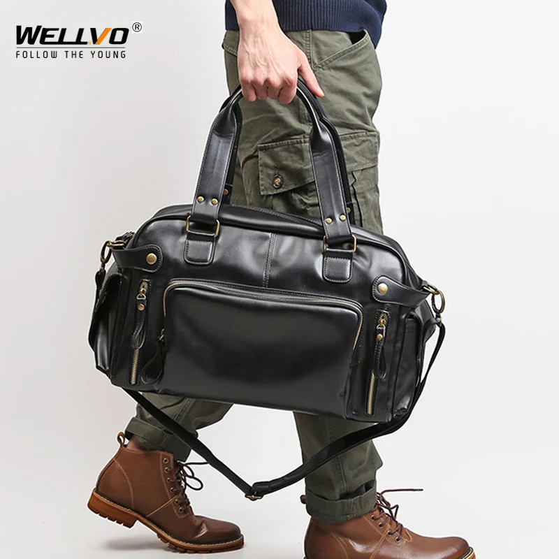 Professional men's leather briefcase demonstrating formal styling options