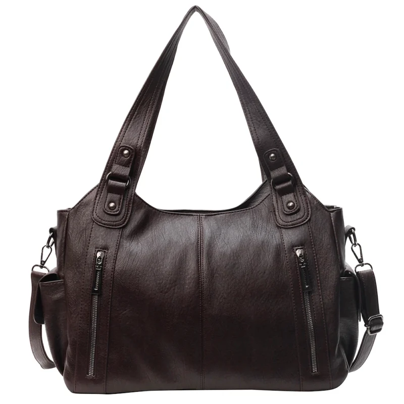 Vegan Leather Tote Bag with Adjustable Shoulder Strap - Professional Women's Work Purse - Image 7