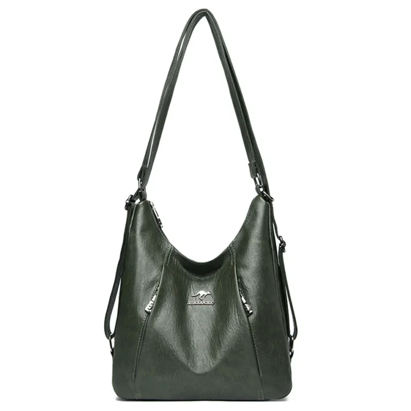 Sheepskin Leather Convertible Tote with Multi-Function Storage - Professional Women's Shoulder Bag - Image 9