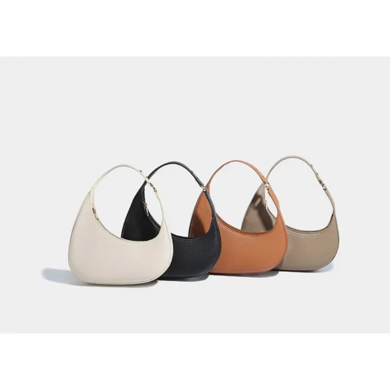Vegan Leather Crescent Work Tote with Top Handle for Women - Professional Versatile Shoulder Bag - Image 2