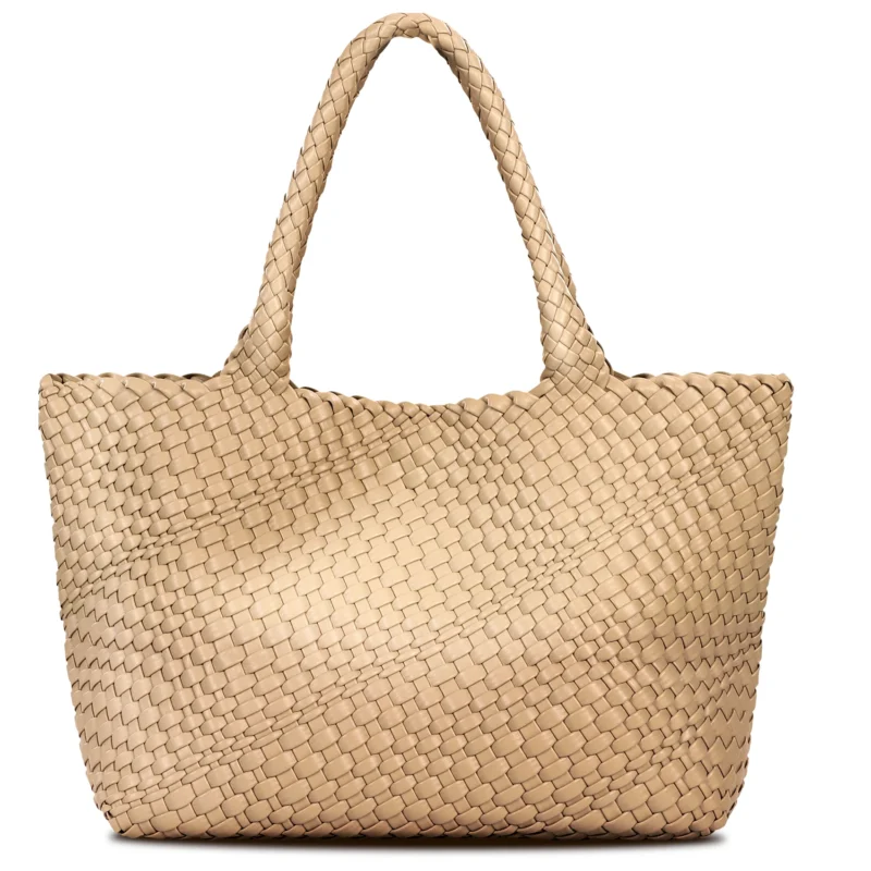 Woven Vegan Leather Tote Bag with Handle for Women - Professional Work & Travel Companion - Image 10