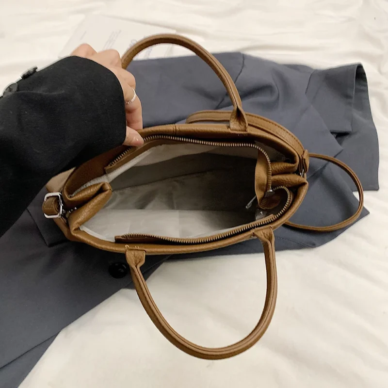 Vegan Leather Work Tote with Padded Handles - Professional Women's Shoulder Bag for Office - Image 5
