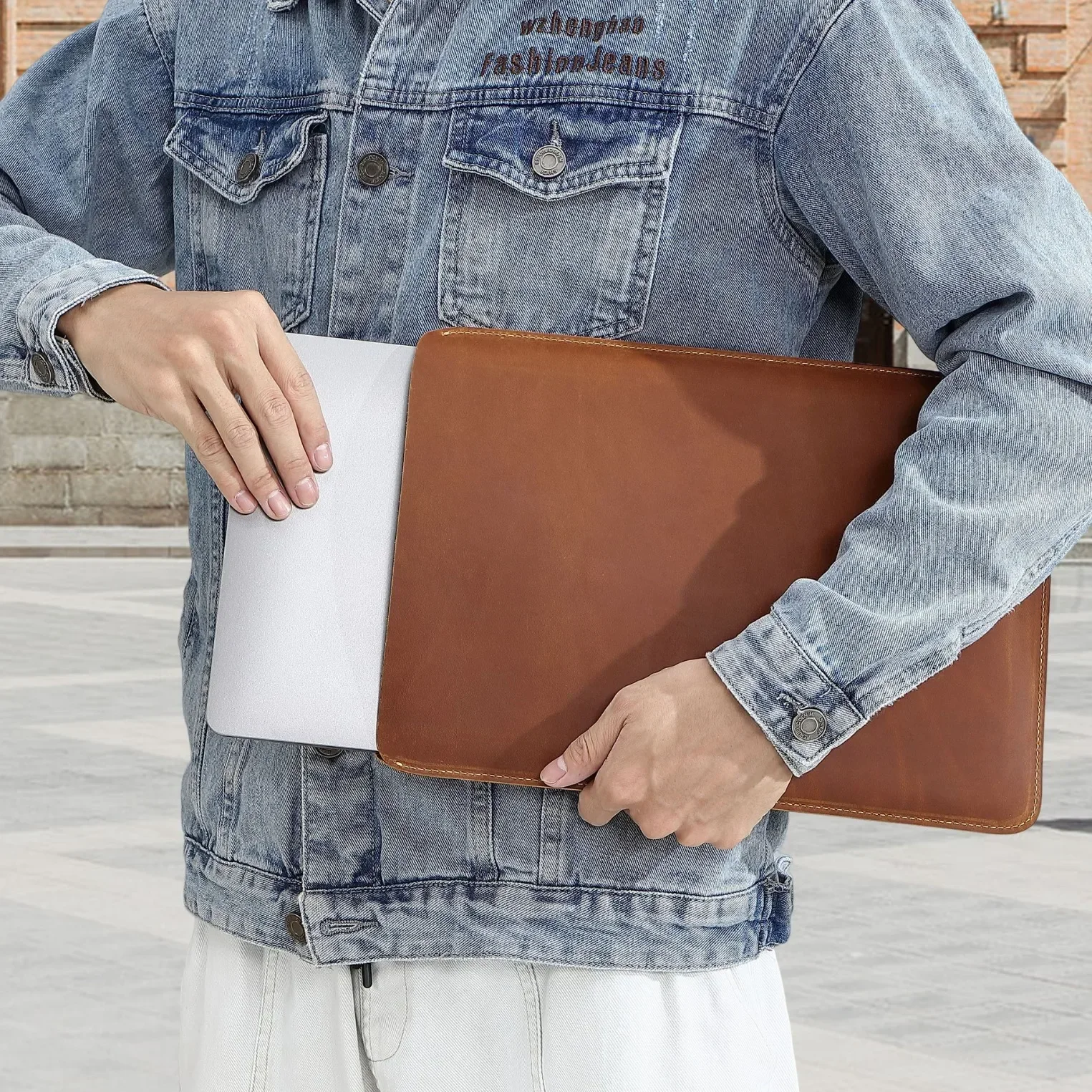 Professional leather briefcase showcasing optimal size and organization features