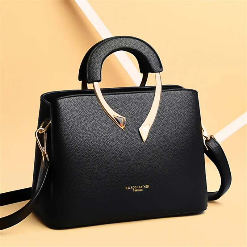 Microfiber Leather Casual Tote Bag with Multiple Compartments for Women - Professional & Versatile - Image 3