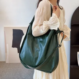 Vegan Leather Work Tote with Laptop Compartment - Professional Women's Shoulder Bag