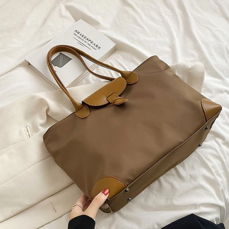 Waterproof Nylon Tote Bag with Multi-Compartments - High-Capacity Casual Shoulder Bag for Women - Image 9