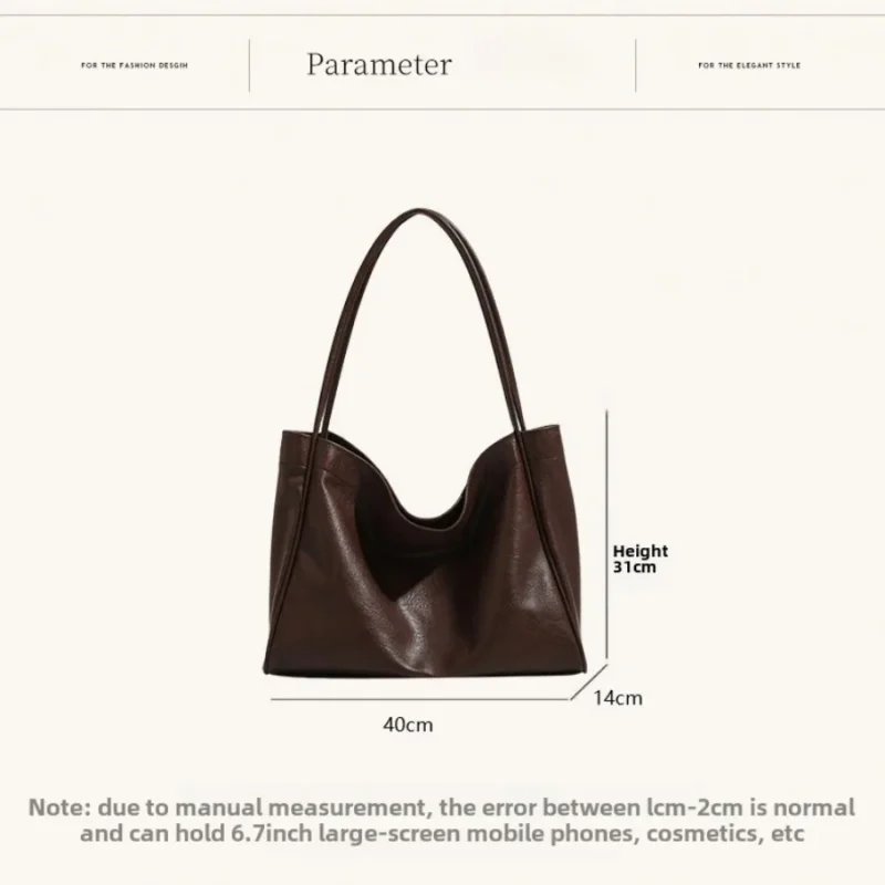 Vegan Leather Work Tote with Laptop Compartment - Professional Women's Commuter Bag - Image 3