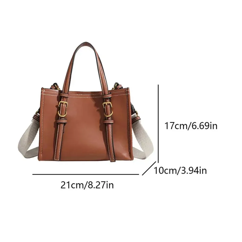 Premium PU Leather Work Tote with Top Handle - Large Capacity Professional Shoulder Bag for Women - Image 8