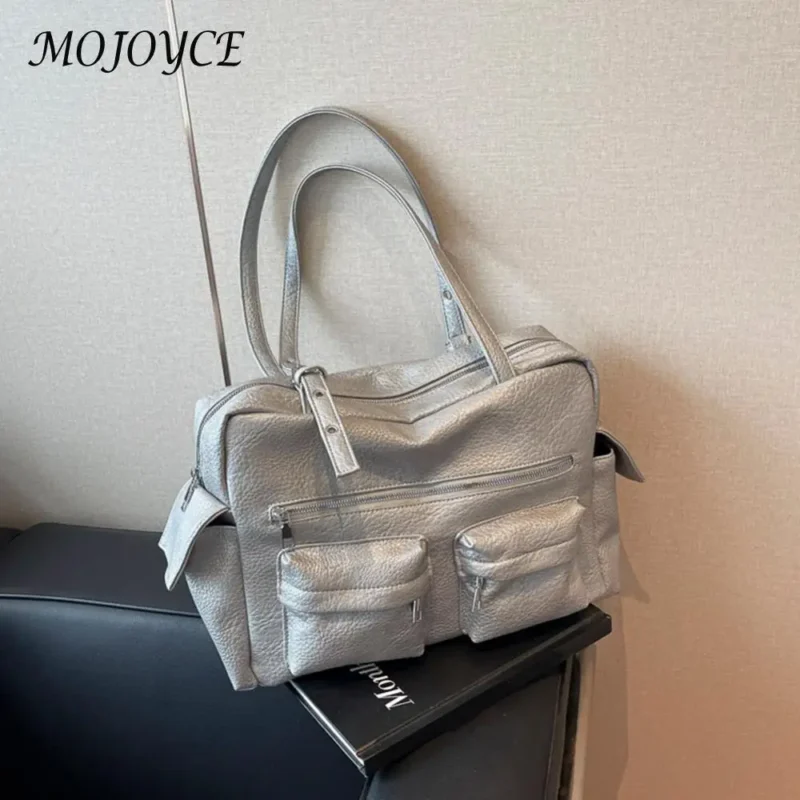 Vegan Leather Work Tote with Adjustable Strap for Women - Professional Multi-Pocket Satchel - Image 2