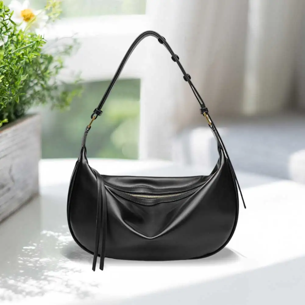 Multi-functional leather bag with adjustable straps for accessibility
