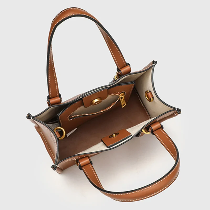PU Leather Work Tote Bag with Shoulder Strap for Women - Professional Office Handbag - Image 6