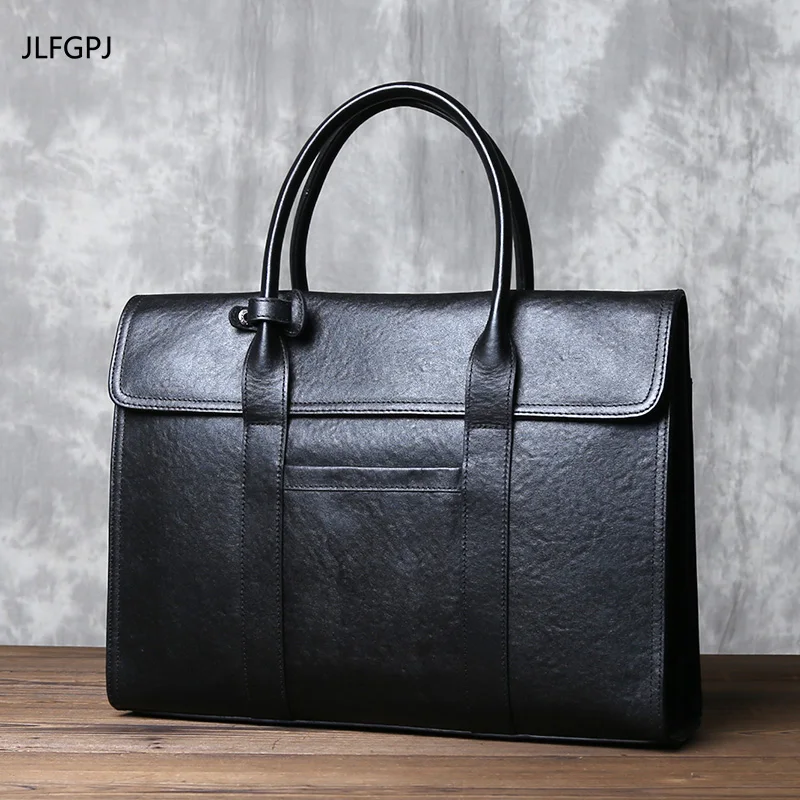 Comparison of large and slim briefcase styles for different professional needs