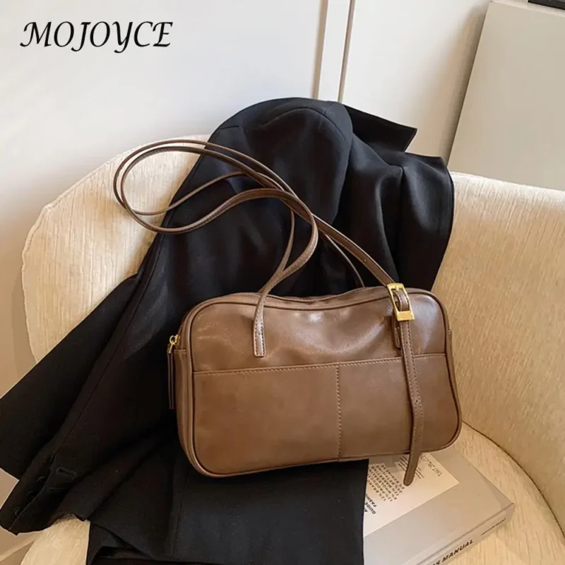 Premium PU Leather Boston Tote Bag with Adjustable Strap for Professional Women - Office & Travel Handbag - Image 3