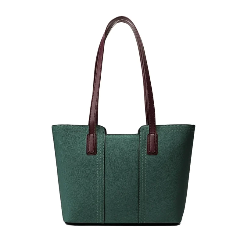 Genuine Leather Work Tote with Laptop Compartment - Professional Women's Handbag - Image 11