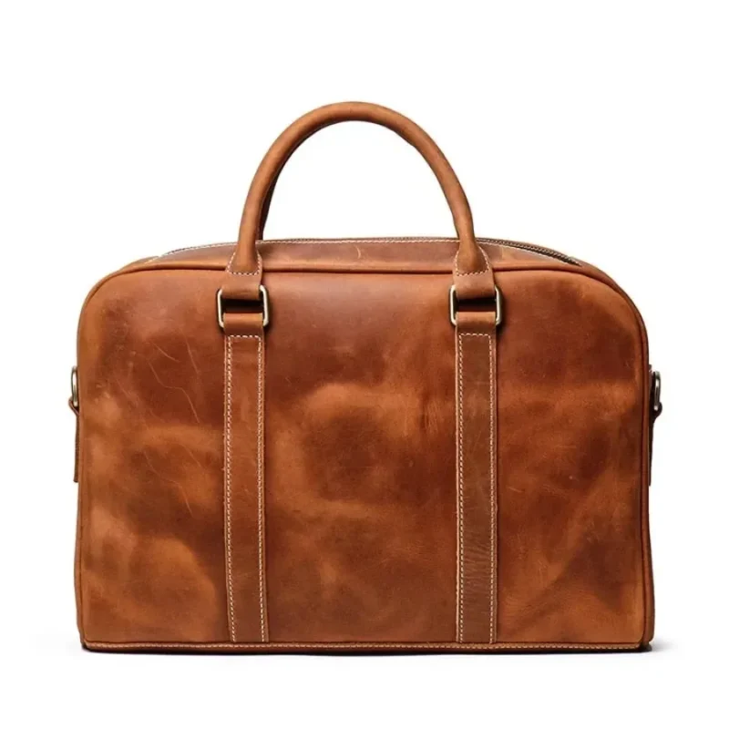 Premium PVC Business Briefcase with Laptop Compartment - Professional Work Travel Bag - Image 3