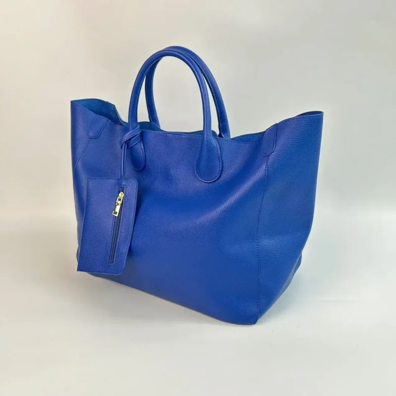 Vegan Leather Oversized Tote Work Bag with Large Capacity - Professional Women's Shopper - Image 9