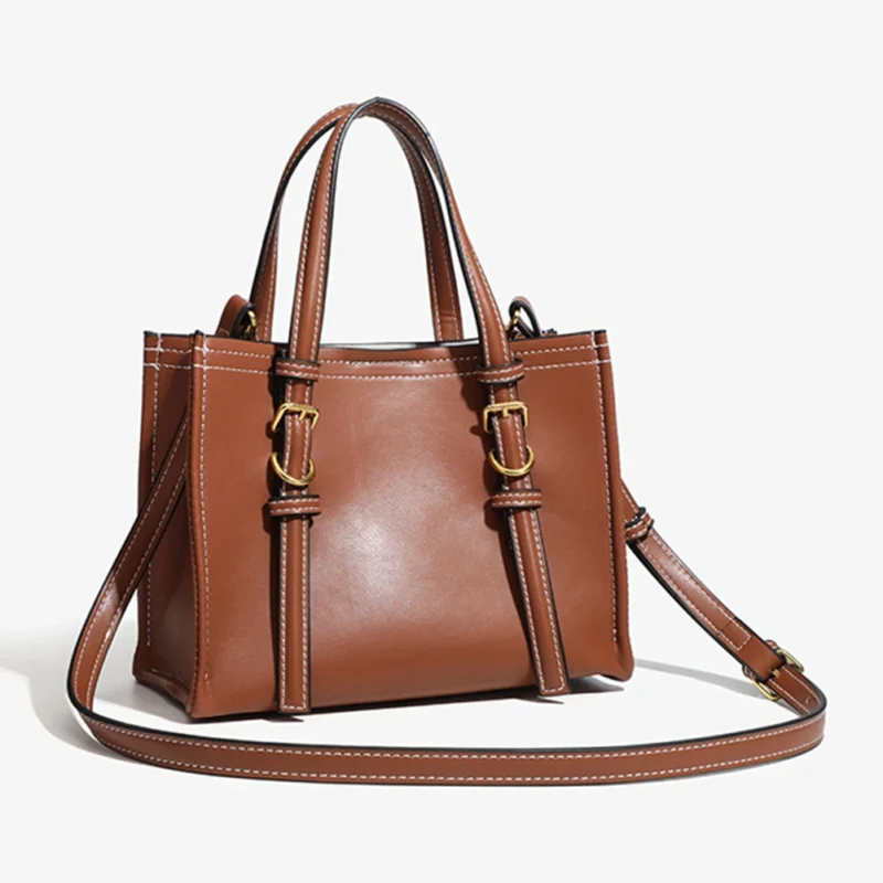Premium PU Leather Work Tote with Top Handle - Large Capacity Professional Shoulder Bag for Women - Image 3