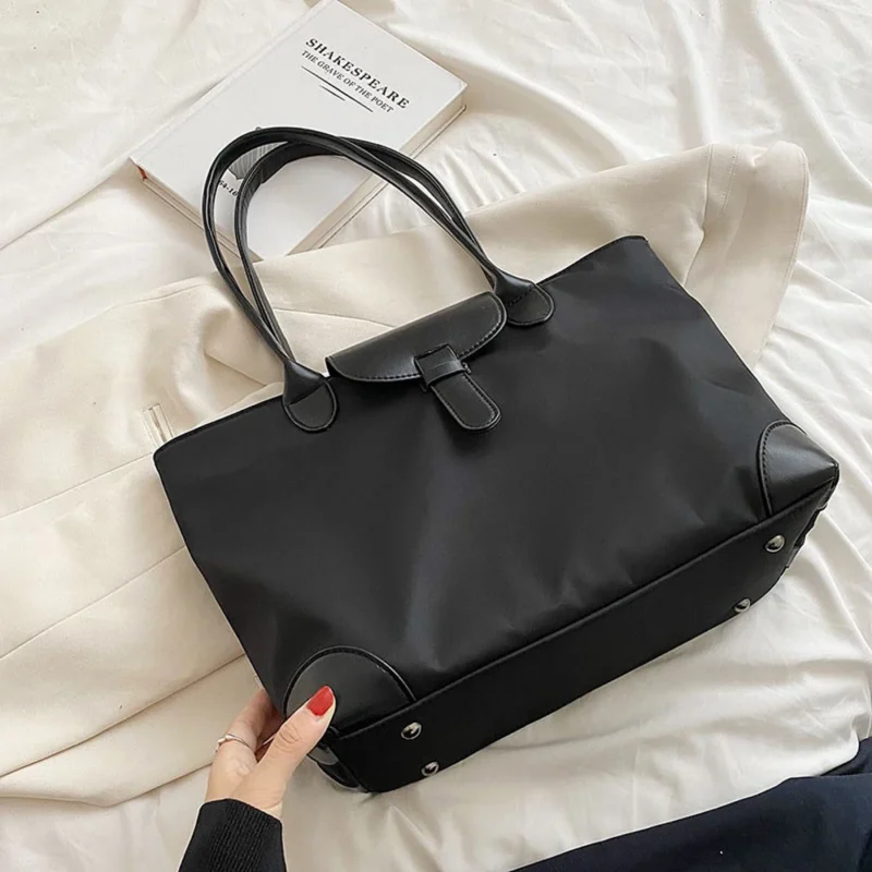 Waterproof Nylon Tote Bag with Multi-Compartments - High-Capacity Casual Shoulder Bag for Women - Image 7