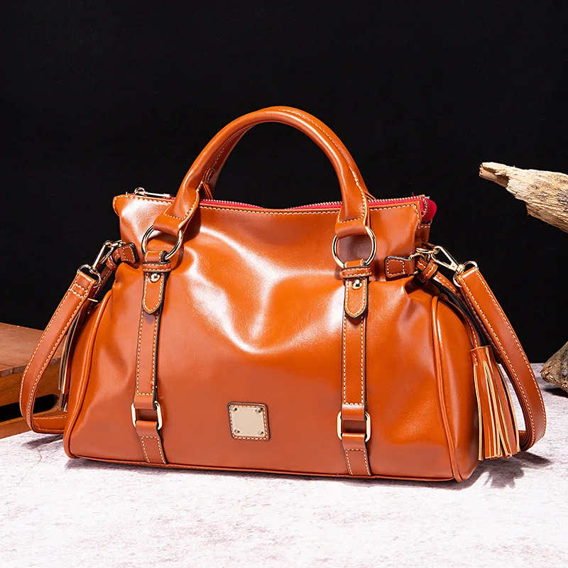 Full grain leather briefcase with dedicated laptop compartment for maximum protection