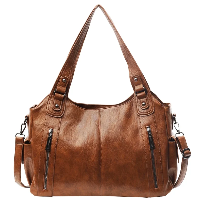 Vegan Leather Tote Bag with Adjustable Shoulder Strap - Professional Women's Work Purse - Image 8