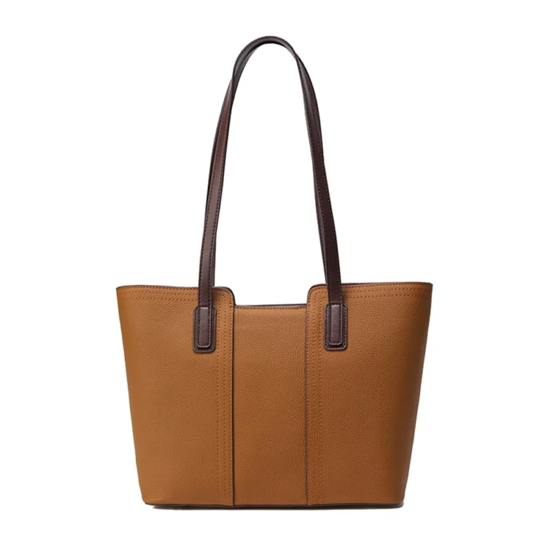 Genuine Leather Work Tote with Laptop Compartment - Professional Women's Handbag - Image 7