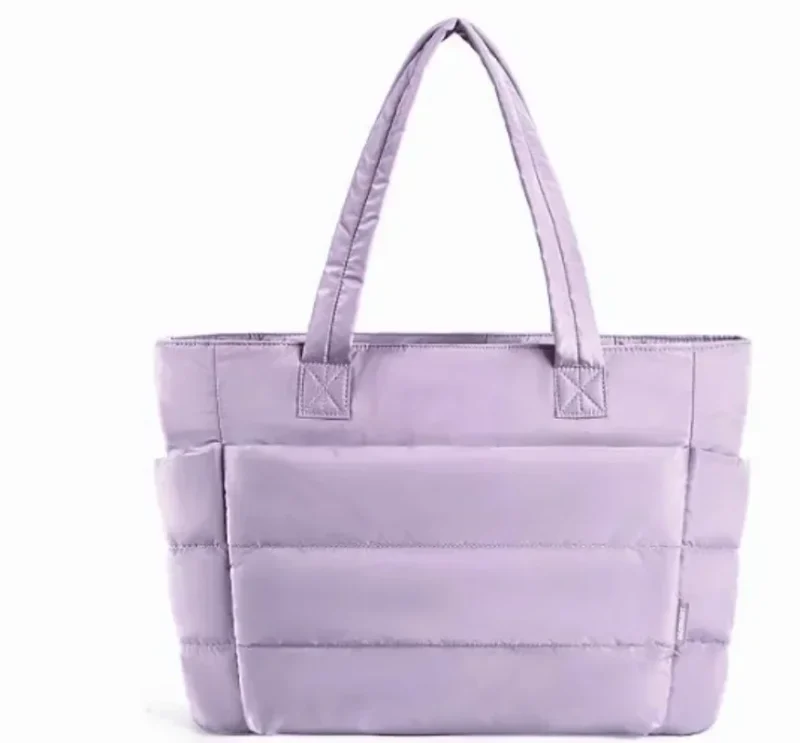 Spacious Milk Cotton Tote Bag with Laptop Compartment for Women - Professional Work & Daily Commuter Bag - Image 7