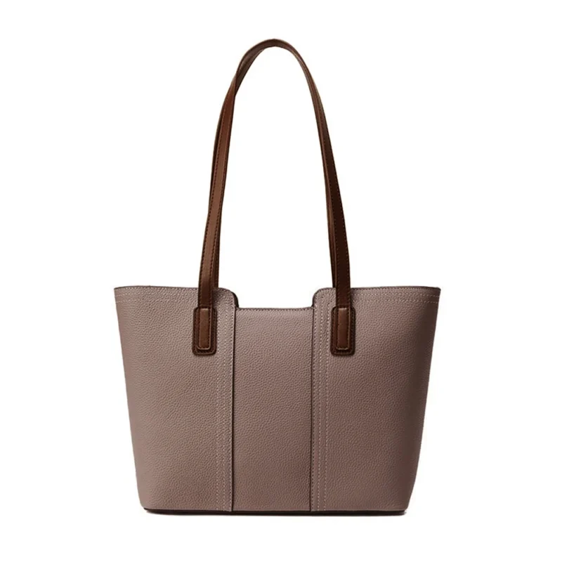 Genuine Leather Work Tote with Laptop Compartment - Professional Women's Handbag - Image 8