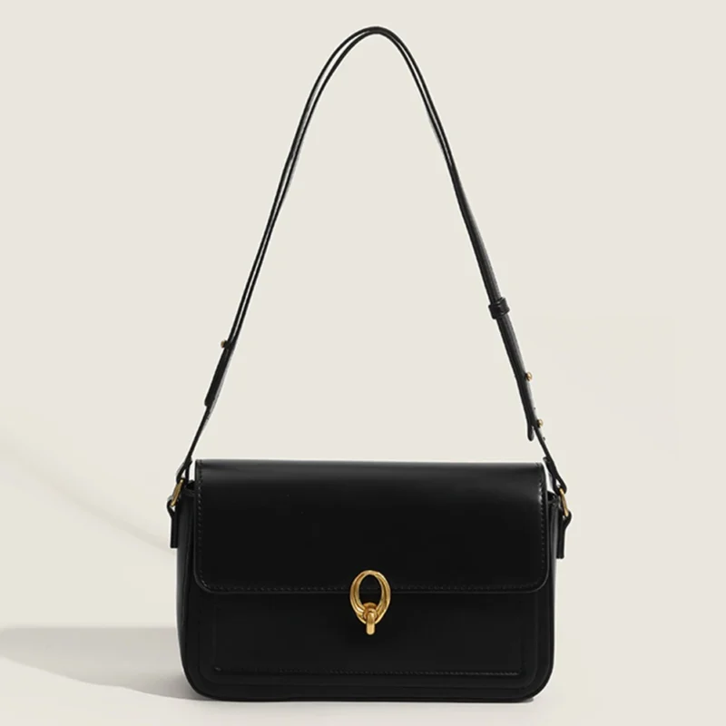 Vegan Leather Work Tote with Gold Hardware - Professional Women's Shoulder Bag - Image 8