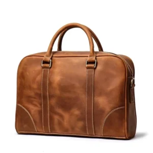 Premium PVC Business Briefcase with Laptop Compartment - Professional Work Travel Bag