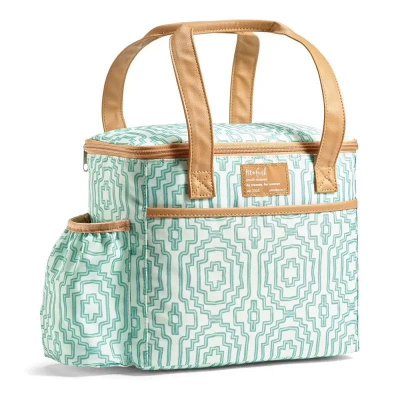 Vegan Leather Insulated Lunch Bag with Expandable Storage for Women - Professional Work Tote - Image 2