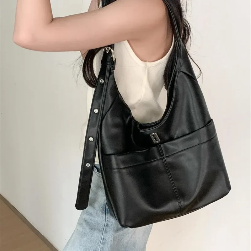 Soft PU Leather Work Tote Bag with Large Capacity for Women - Professional Daily Commuter Bag - Image 2