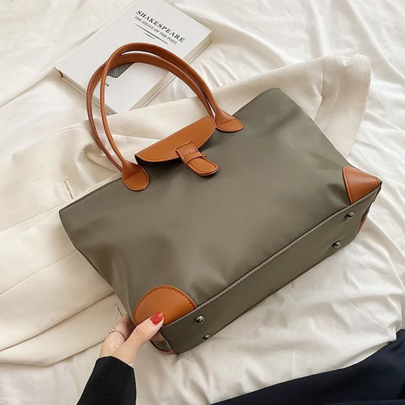 Waterproof Nylon Tote Bag with Multi-Compartments - High-Capacity Casual Shoulder Bag for Women - Image 2