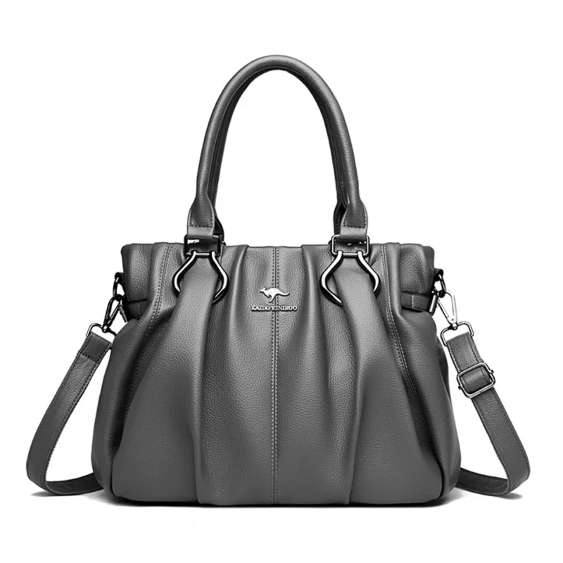 Microfiber Leather Work Tote Bag with Zipper Closure for Women - Professional Commuter Handbag - Image 9