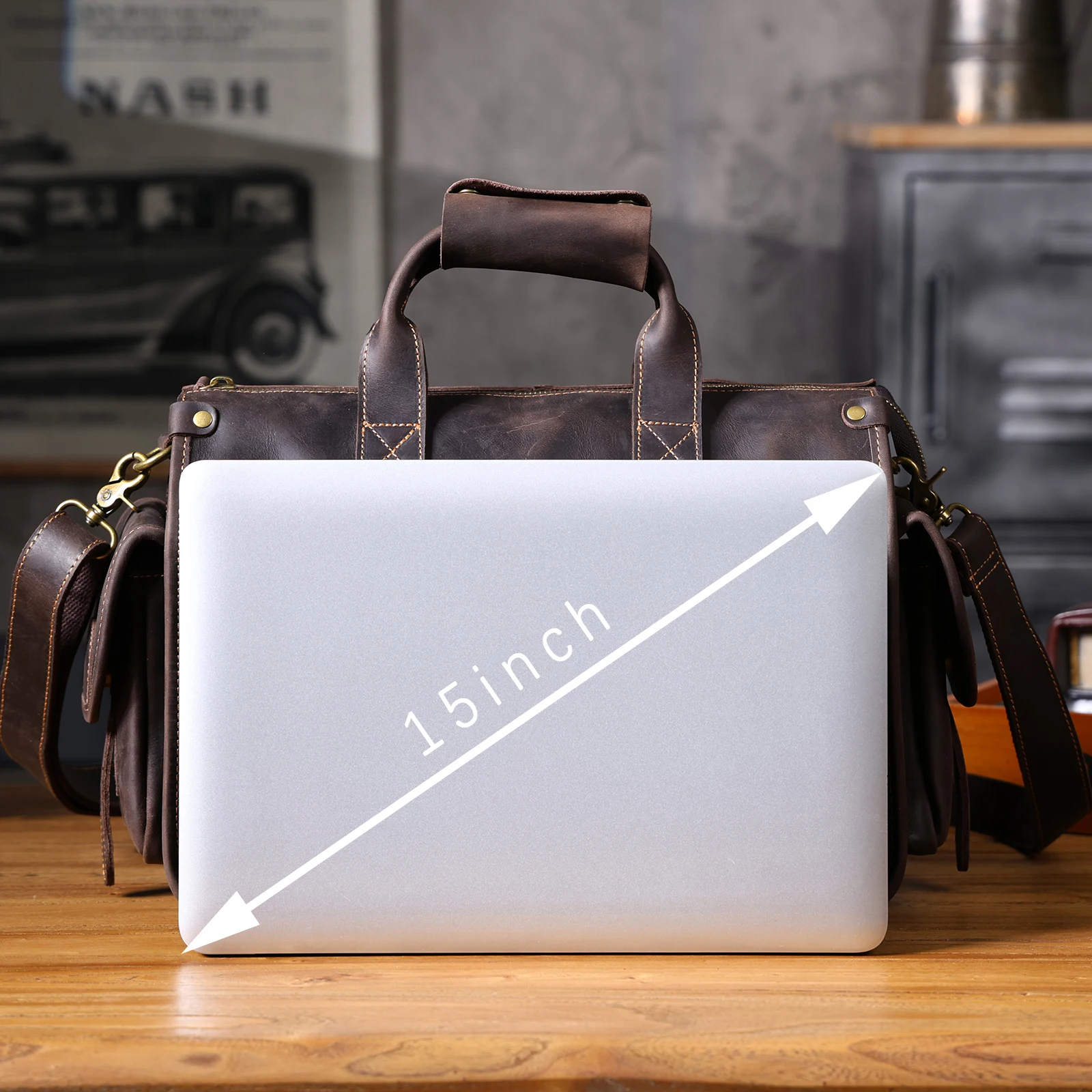 Proper cleaning technique for removing stains from leather briefcases