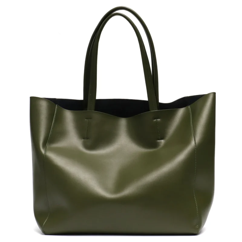 Full Grain Leather Work Tote with Laptop Compartment for Women - Professional Daily Bag - Image 7