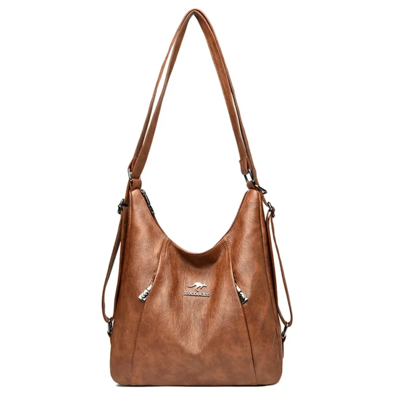 Sheepskin Leather Convertible Tote with Multi-Function Storage - Professional Women's Shoulder Bag - Image 10
