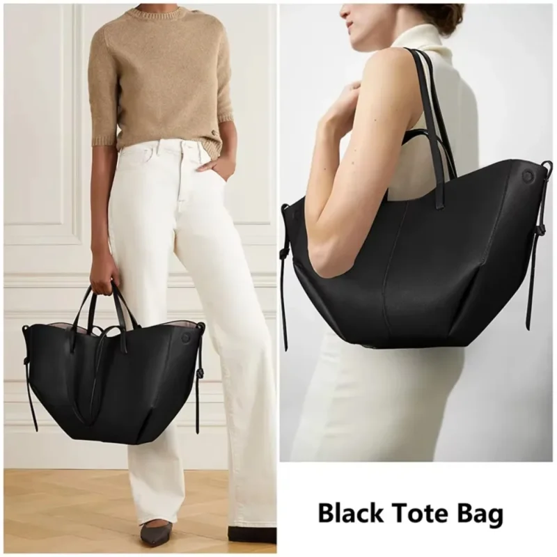 Faux Leather Work Tote Bag with Large Capacity for Women - Professional Shoulder Handbag - Image 2