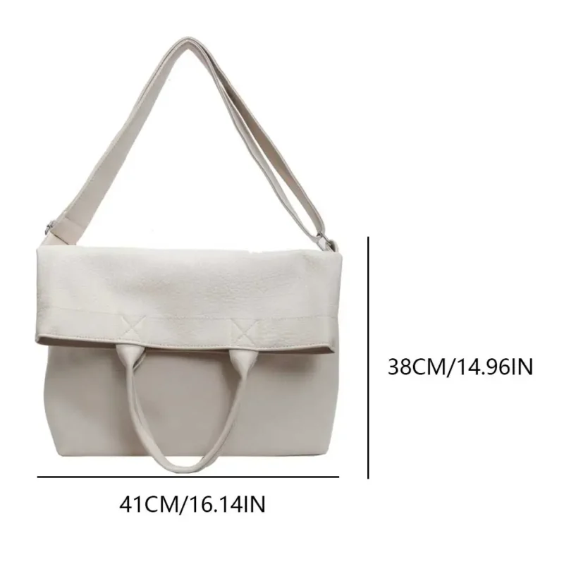 PU Leather Work Tote Bag with Adjustable Strap - Professional Women's Shoulder Bag for Office & Travel - Image 6