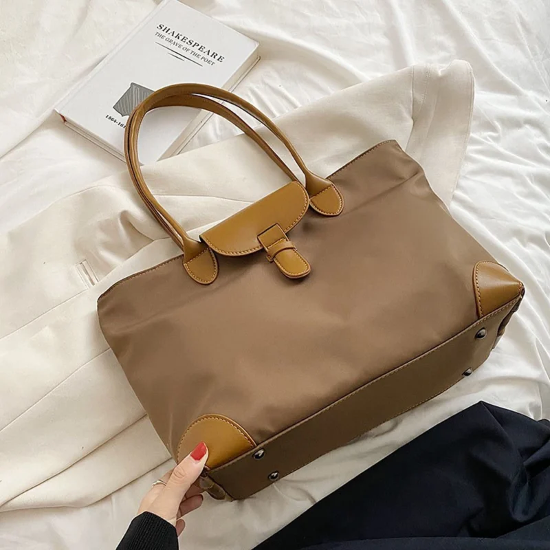 Waterproof Nylon Tote Bag with Multi-Compartments - High-Capacity Casual Shoulder Bag for Women - Image 8