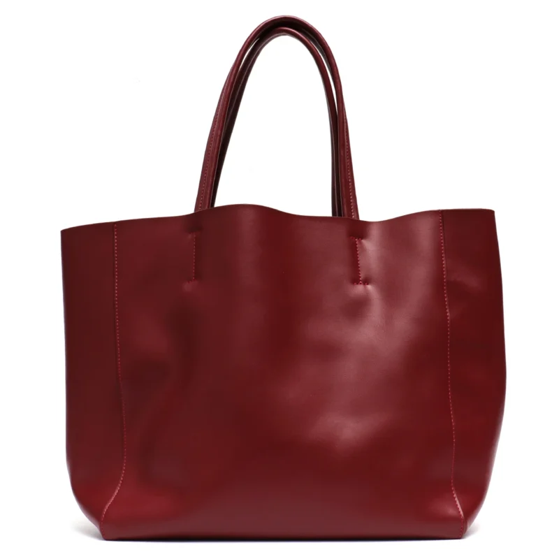 Full Grain Leather Work Tote with Laptop Compartment for Women - Professional Daily Bag - Image 12
