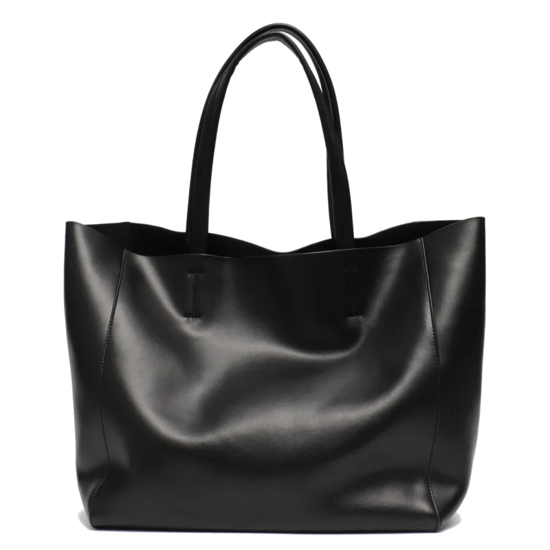 Full Grain Leather Work Tote with Laptop Compartment for Women - Professional Daily Bag - Image 11