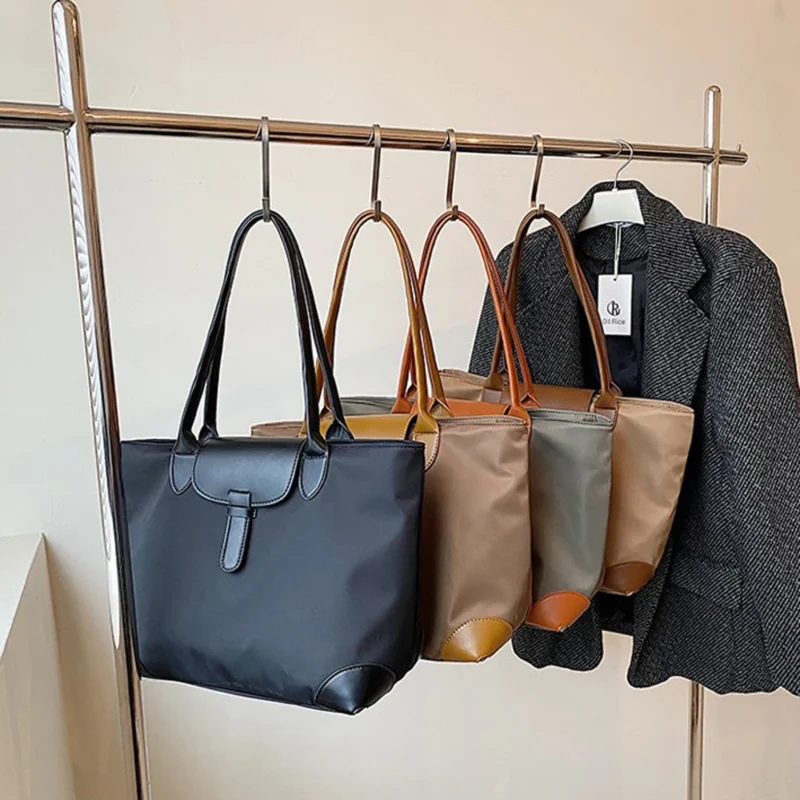 Waterproof Nylon Tote Bag with Multi-Compartments - High-Capacity Casual Shoulder Bag for Women - Image 3