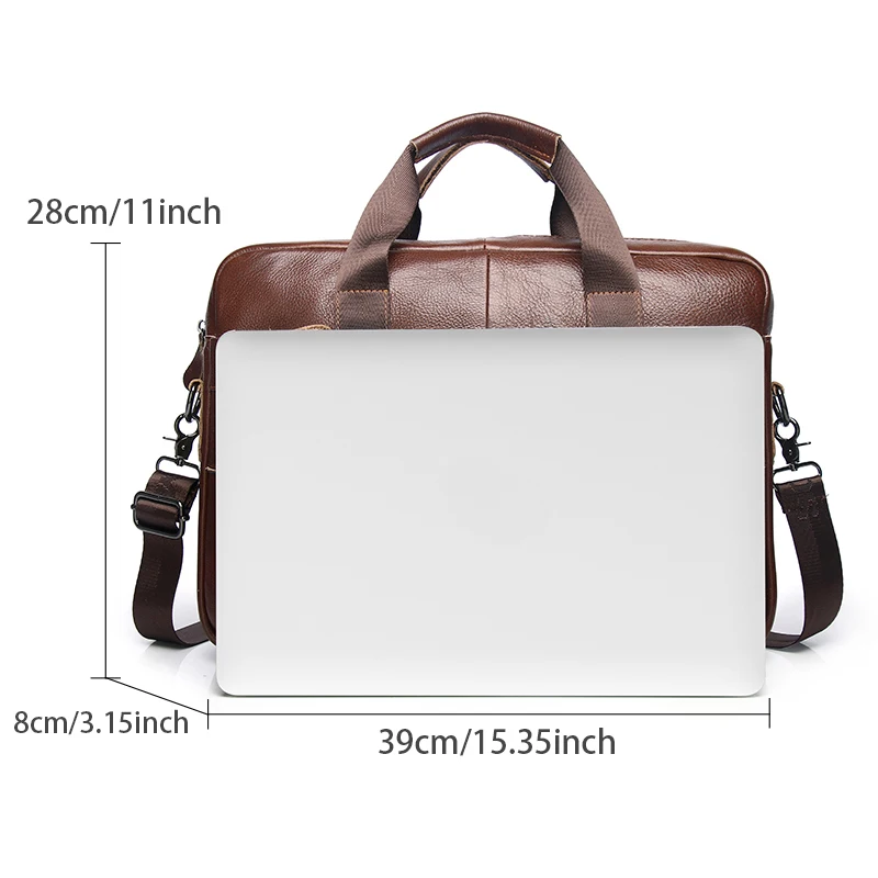 Versatile leather briefcase suitable for both formal and business casual settings