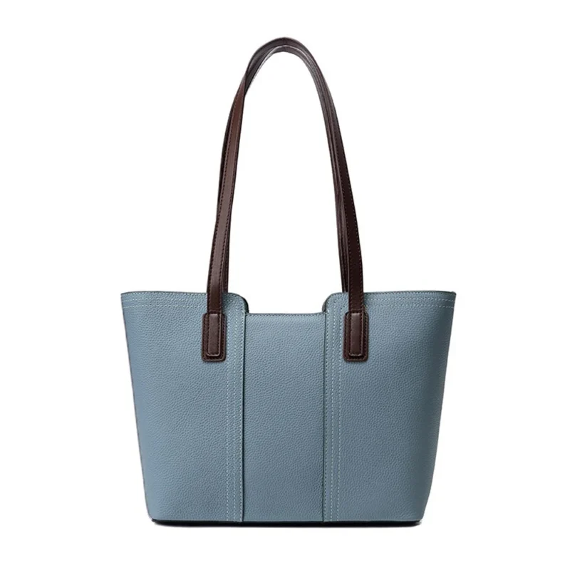 Genuine Leather Work Tote with Laptop Compartment - Professional Women's Handbag - Image 10