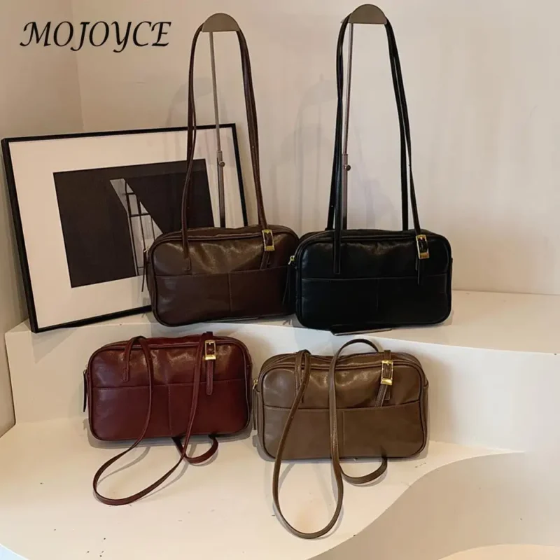 Premium PU Leather Boston Tote Bag with Adjustable Strap for Professional Women - Office & Travel Handbag - Image 2