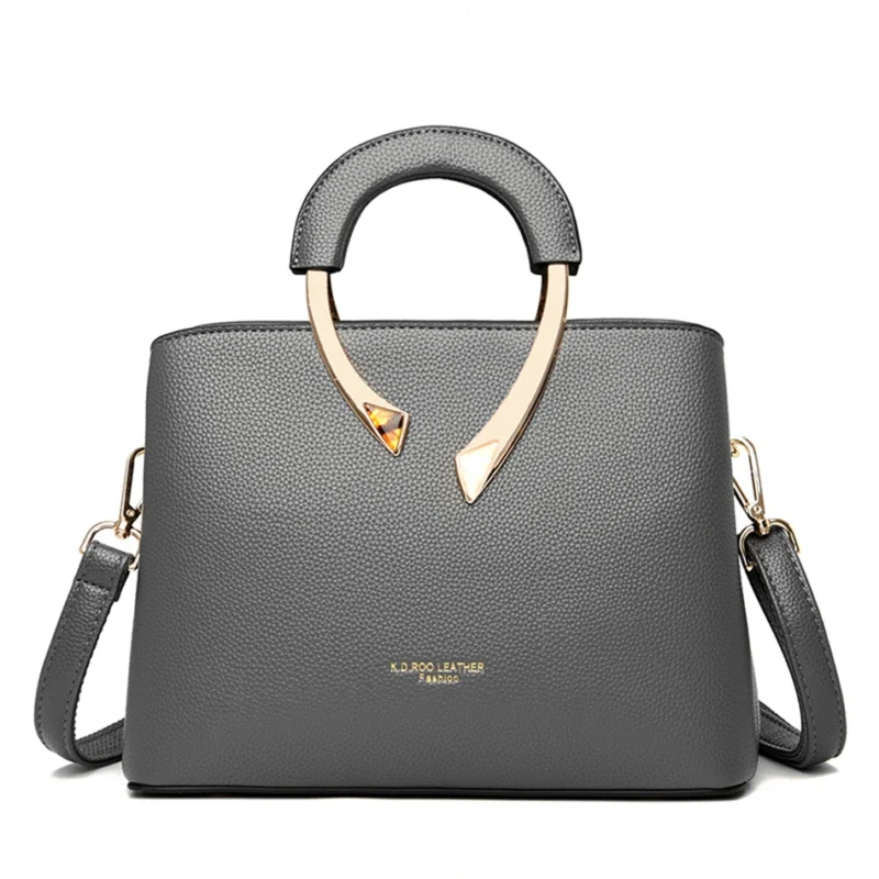 Microfiber Leather Casual Tote Bag with Multiple Compartments for Women - Professional & Versatile - Image 8