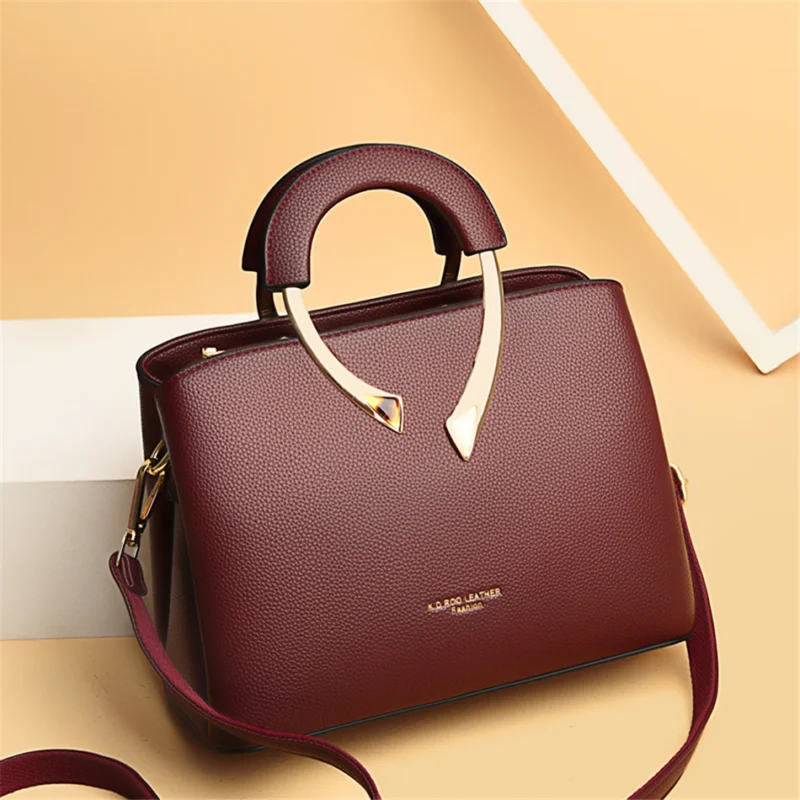 Microfiber Leather Casual Tote Bag with Multiple Compartments for Women - Professional & Versatile - Image 2